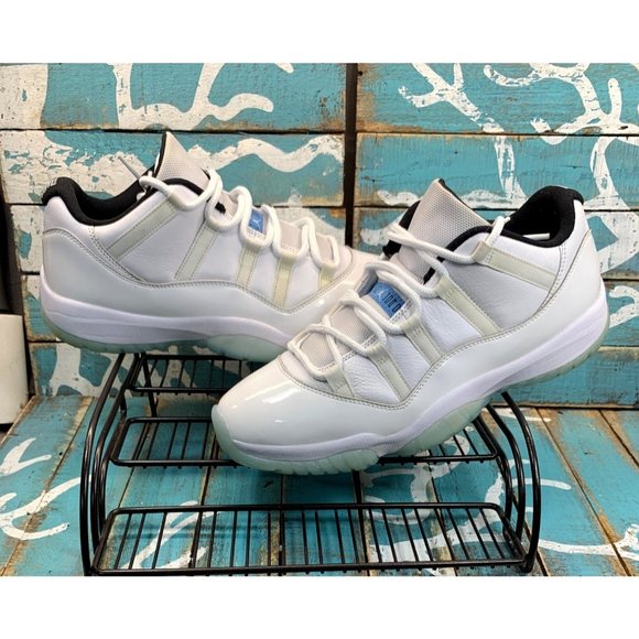 NIKE Mens 11.5 AIR JORDAN XI 11 RETRO LOW WHITE LEGEND BLUE UNC BRED - Picture 1 of 16